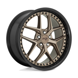 20X9 Niche 1PC M227 VICE MATTE BRONZE BLACK BEAD RING 5X112