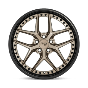 19X8.5 Niche 1PC M227 VICE MATTE BRONZE BLACK BEAD RING 5X114.3