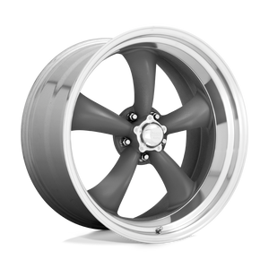 18X9 American Racing Vintage VN215 CLASSIC TORQ THRUST II MAG GRAY W/ MACHINED LIP BLANK