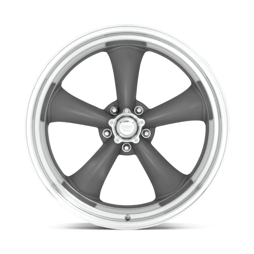 18X8 American Racing Vintage VN215 CLASSIC TORQ THRUST II MAG GRAY W/ MACHINED LIP BLANK
