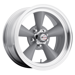 15X7 American Racing Vintage VN309 TT O VINTAGE SILVER W/ MACHINED LIP 5X120.65