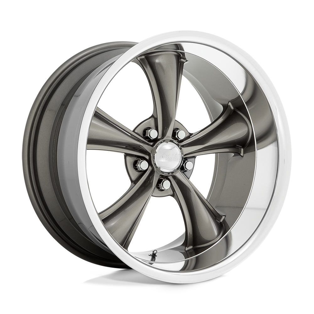 20X10 American Racing Vintage VN338 BOSS TT GRAPHITE W/ DIAMOND CUT LIP 5X114.3