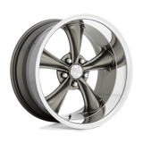 20X10 American Racing Vintage VN338 BOSS TT GRAPHITE W/ DIAMOND CUT LIP 5X114.3