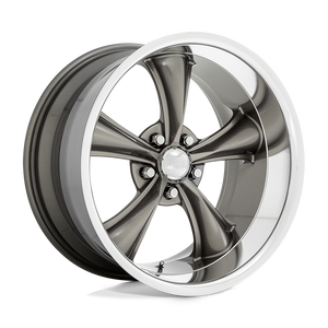 20X8.5 American Racing Vintage VN338 BOSS TT GRAPHITE W/ DIAMOND CUT LIP 5X120.65