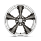 20X10 American Racing Vintage VN338 BOSS TT GRAPHITE W/ DIAMOND CUT LIP 5X114.3