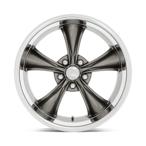 20X10 American Racing Vintage VN338 BOSS TT GRAPHITE W/ DIAMOND CUT LIP 5X114.3