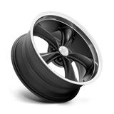 20X8.5 American Racing Vintage VN338 BOSS TT TEXTURED BLACK DIAMOND CUT LIP 5X114.3