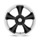 20X10 American Racing Vintage VN338 BOSS TT TEXTURED BLACK DIAMOND CUT LIP 5X114.3