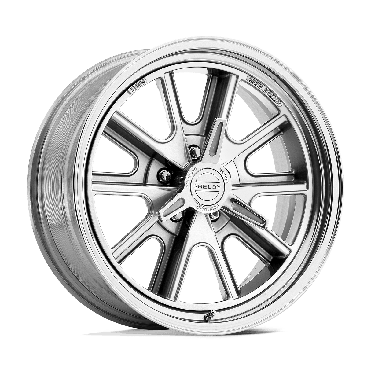 15X10 American Racing Vintage VN427 SHELBY COBRA TWO-PIECE POLISHED 5X114.3