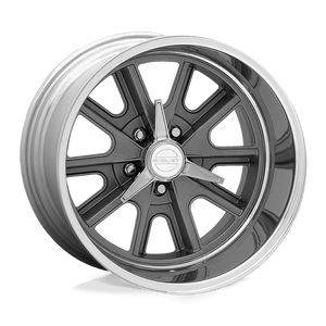 17X8 American Racing Vintage VN427 SHELBY COBRA TWO-PC MAG GRAY POLISH BARREL 5X120.65