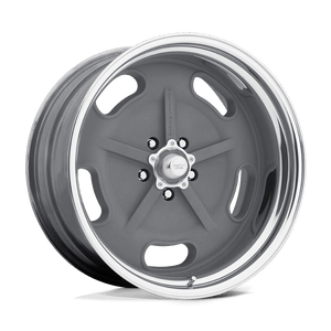 15X10 American Racing Vintage VN470 SALT FLAT MAG GRAY W/ POLISHED BARREL 5X120.65