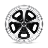 17X8 American Racing Vintage VN501 500 MONO CAST GLOSS BLACK MACHINED 5X114.3