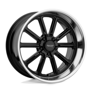 20X9.5 American Racing Vintage VN507 RODDER GLOSS BLACK W/ DIAMOND CUT LIP 5X114.3