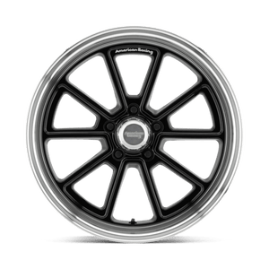 18X8 American Racing Vintage VN510 DRAFT GLOSS BLACK W/ DIAMOND CUT LIP 5X127