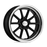 20X10 American Racing Vintage VN510 DRAFT GLOSS BLACK W/ DIAMOND CUT LIP 5X127