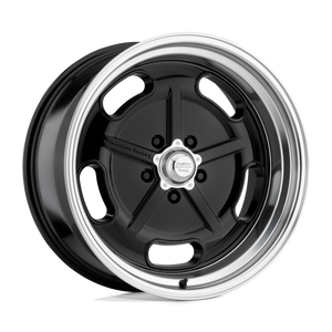 17X7 American Racing Vintage VN511 SALT FLAT GLOSS BLACK W/ DIAMOND CUT LIP 5X114.3