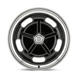 22X10.5 American Racing Vintage VN511 SALT FLAT GLOSS BLACK W/ DIAMOND CUT LIP 5X114.3