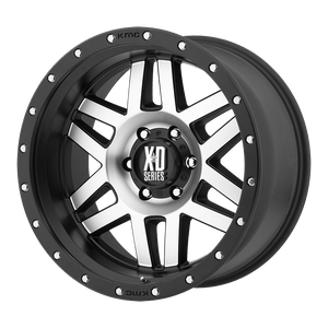 17X8.5 XD XD128 MACHETE SATIN BLACK MACHINED 6X135