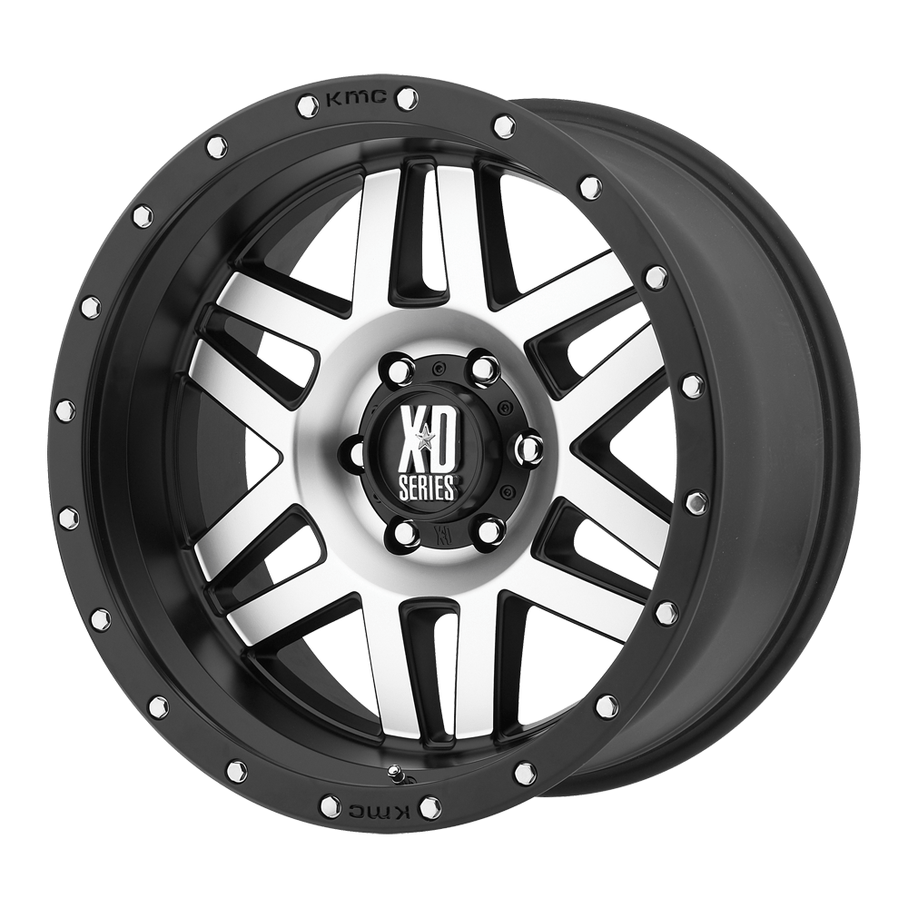 18X9 XD XD128 MACHETE MACHINED FACE W/ BLACK RING 5X127
