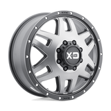 17X6.5 XD XD130 MACHETE DUALLY MATTE GRAY W/ BLACK RING 8X200