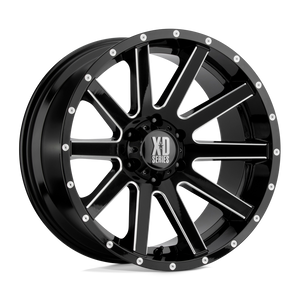 20X10 XD XD818 HEIST GLOSS BLACK MILLED 5X139.7