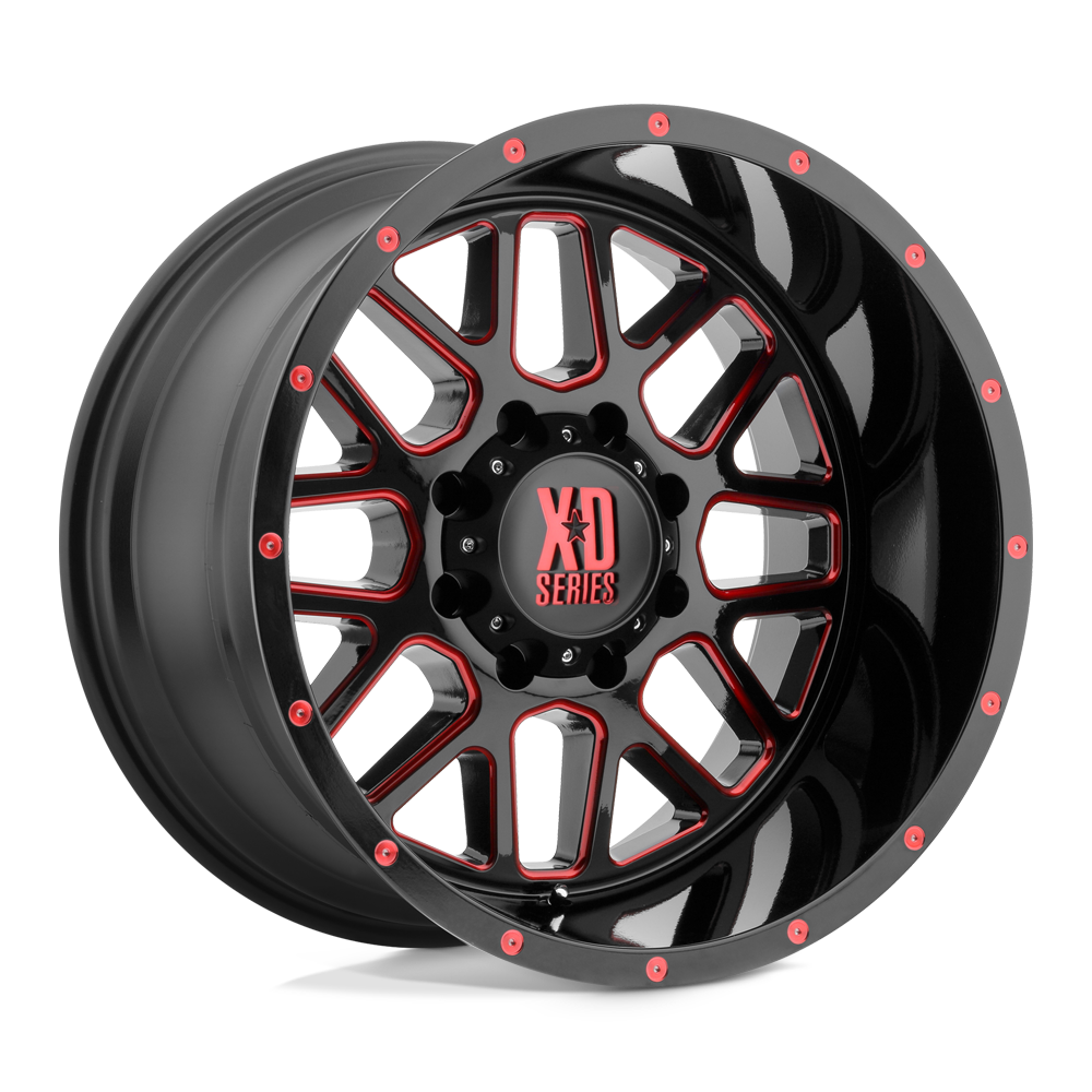 22X12 XD XD820 GRENADE SATIN BLACK MILL BLUE TINT CC 6X139.7