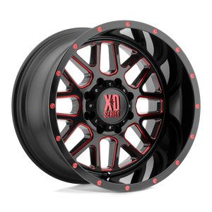 22X12 XD XD820 GRENADE SATIN BLACK MILL BLUE TINT CC 6X139.7