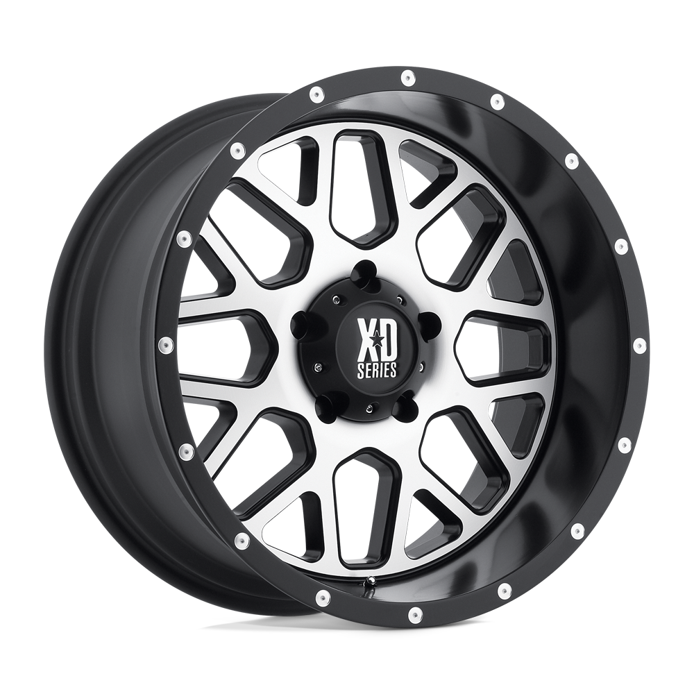 20X10 XD XD820 GRENADE SATIN BLACK W/ MACHINED FACE 6X135