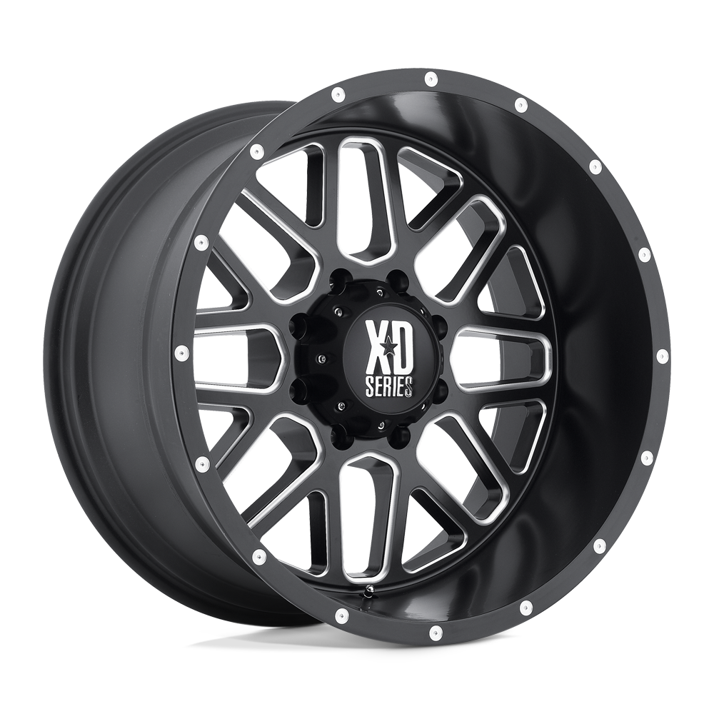 22X12 XD XD820 GRENADE SATIN BLACK MILLED 6X139.7