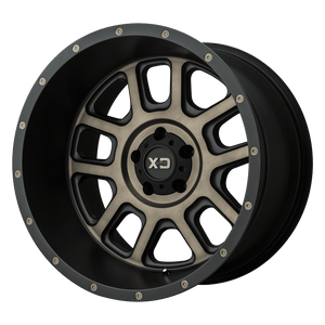 20X9 XD XD828 DELTA MATTE BLACK W/ DARK TINT CLEAR 5X127