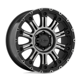 20X9 XD XD829 HOSS II RIMS - SATIN BLACK MACH W/ GRAY TINT 6X135