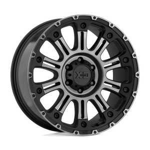 20X9 XD XD829 HOSS II RIMS - SATIN BLACK MACH W/ GRAY TINT 6X135