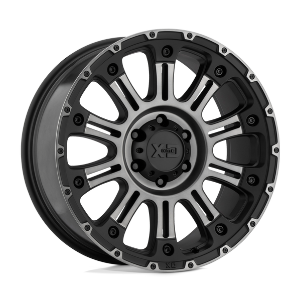 20X9 XD XD829 HOSS II RIMS - SATIN BLACK MACH W/ GRAY TINT 6X135