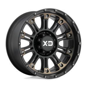 18X9 XD XD829 HOSS II SATIN BLACK MACH W/ DARK TINT 5X150