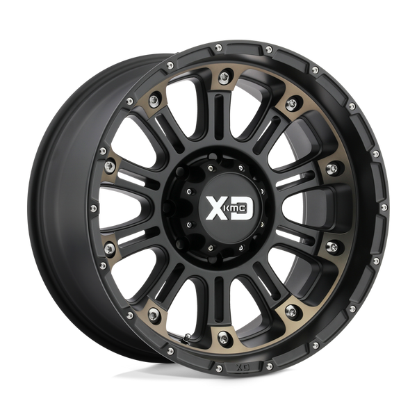 17X9 XD XD829 HOSS II RIMS - SATIN BLACK MACH W/ DARK TINT 6X135