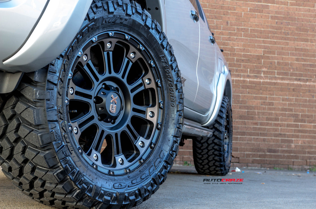 17X9 XD XD829 HOSS II RIMS - SATIN BLACK MACH W/ DARK TINT 6X135