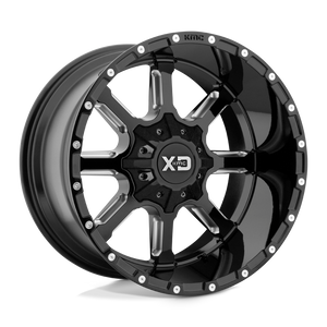 20X9 XD XD838 MAMMOTH GLOSS BLACK MILLED 5X127/5X139.7