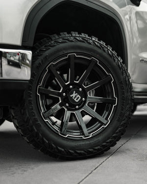 17X9 XD XD847 OUTBREAK RIMS - GLOSS BLACK MILLED 6X114.3