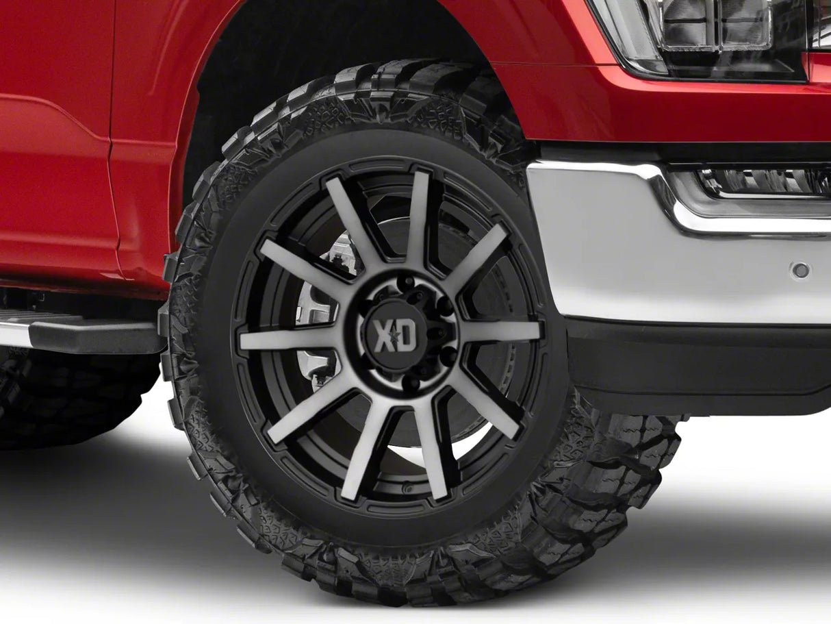 17X8 XD XD847 OUTBREAK RIMS - SATIN BLACK W/ GRAY TINT 6X114.3