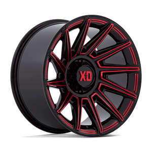 20X10 XD XD867 SPECTER GLOSS BLACK W/ RED TINT 6X135
