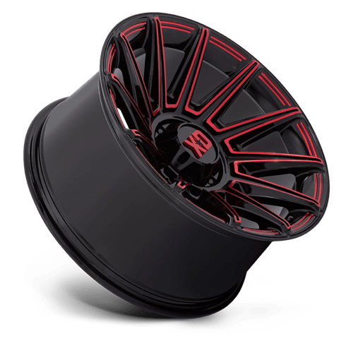 20X10 XD XD867 SPECTER GLOSS BLACK W/ RED TINT 8X170