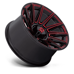 20X10 XD XD867 SPECTER GLOSS BLACK W/ RED TINT 8X170