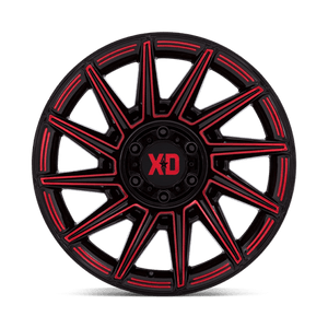 20X10 XD XD867 SPECTER GLOSS BLACK W/ RED TINT 6X135