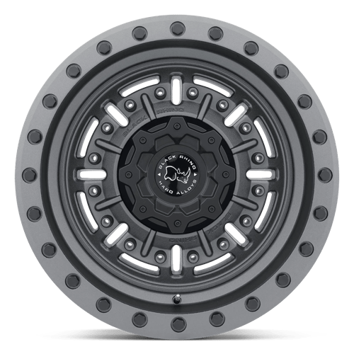 18" Black Rhino Hard Alloys ABRAMS TEXTURED MATTE GUNMETAL 6X135