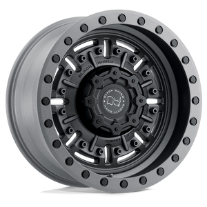 18" Black Rhino Hard Alloys ABRAMS TEXTURED MATTE GUNMETAL 5X150