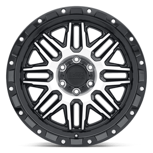 20" Black Rhino Hard Alloys ALAMO GLOSS BLACK W/ MACH FACE 6X139.7