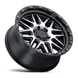 20X9 Black Rhino Hard Alloys ALAMO GLOSS BLACK W/ MACH FACE 5X127