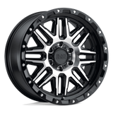 20X9 Black Rhino Hard Alloys ALAMO GLOSS BLACK W/ MACH FACE 6X139.7