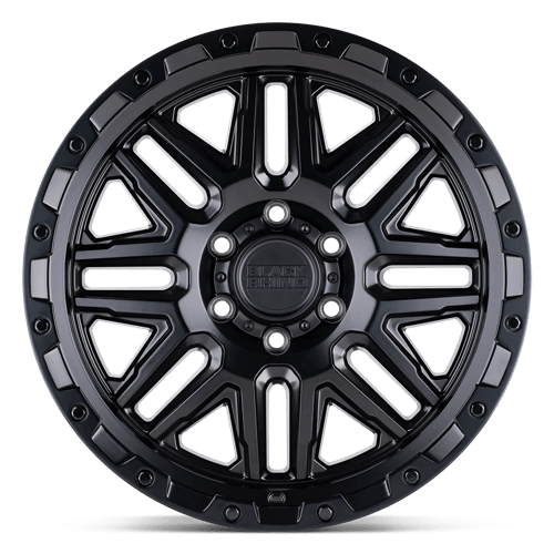 20" Black Rhino Hard Alloys ALAMO MATTE BLACK W/ BLACK BOLTS 6X139.7