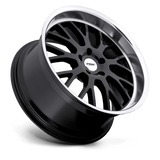 20X10 TSW TREMBLANT GLOSS BLACK W/ MIRROR CUT LIP 5X120